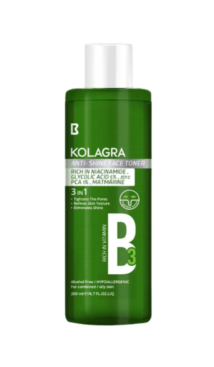 KOLAGRA ANTI-SHINE FACE TONER 200ML